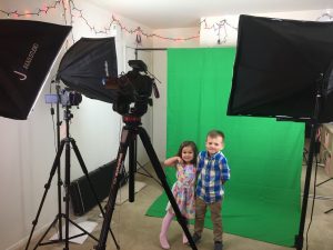 We put them next to a dragon with the green screen. They loved it!