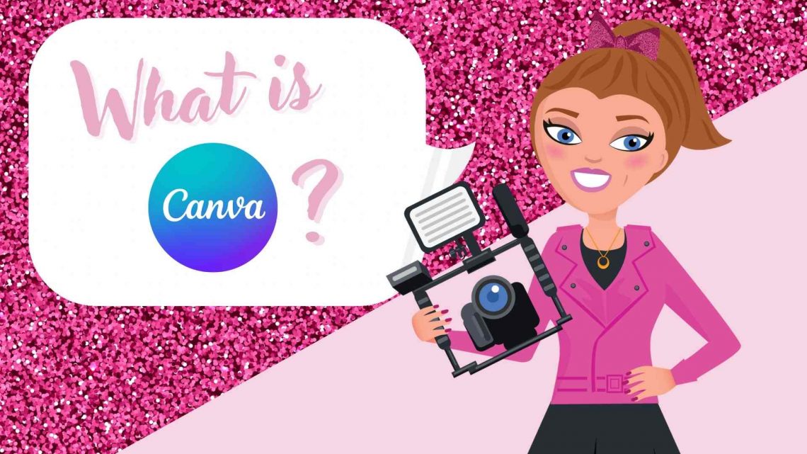 cartoon katie with a bubble says What is Canva