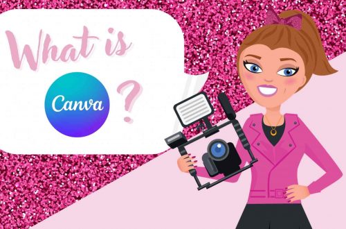 cartoon katie with a bubble says What is Canva