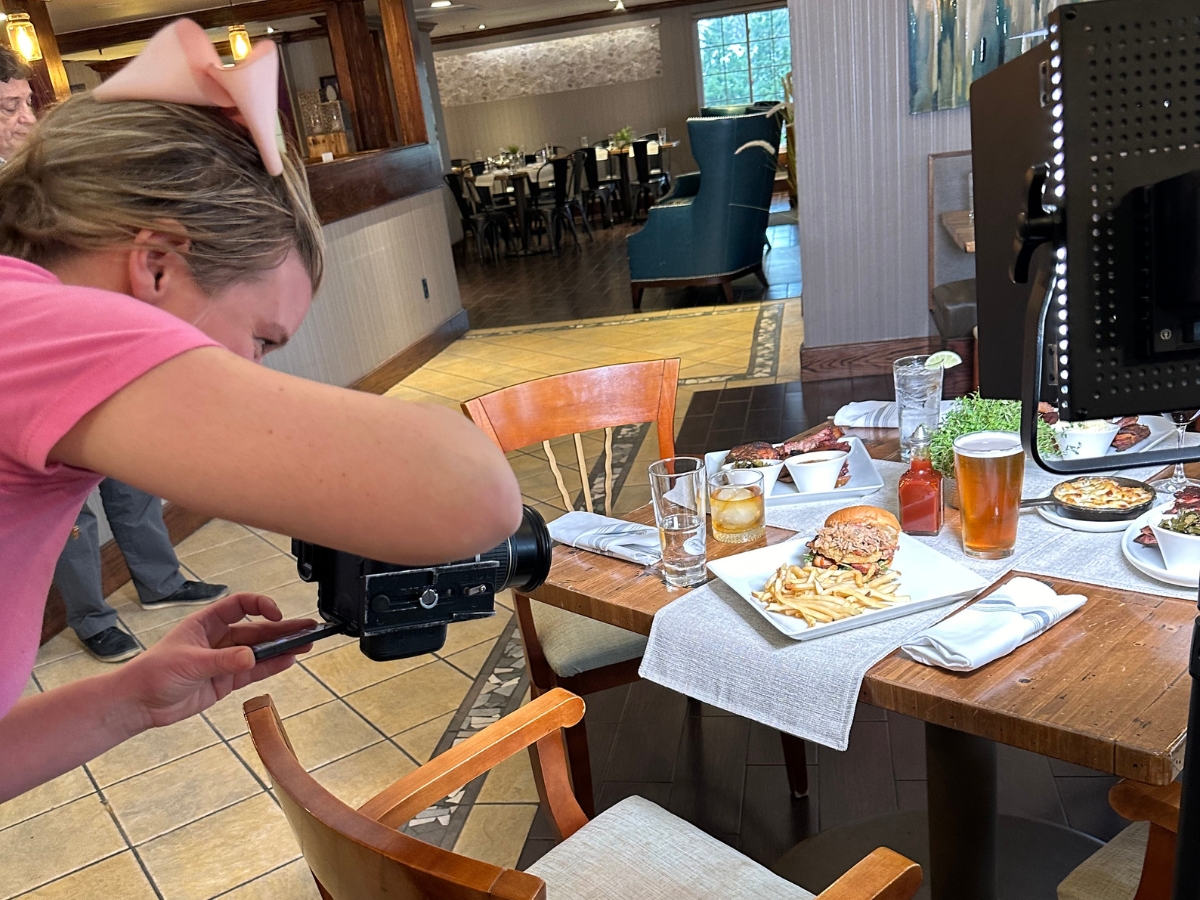 taking food photos for a hotel in kensington - michigan videographer