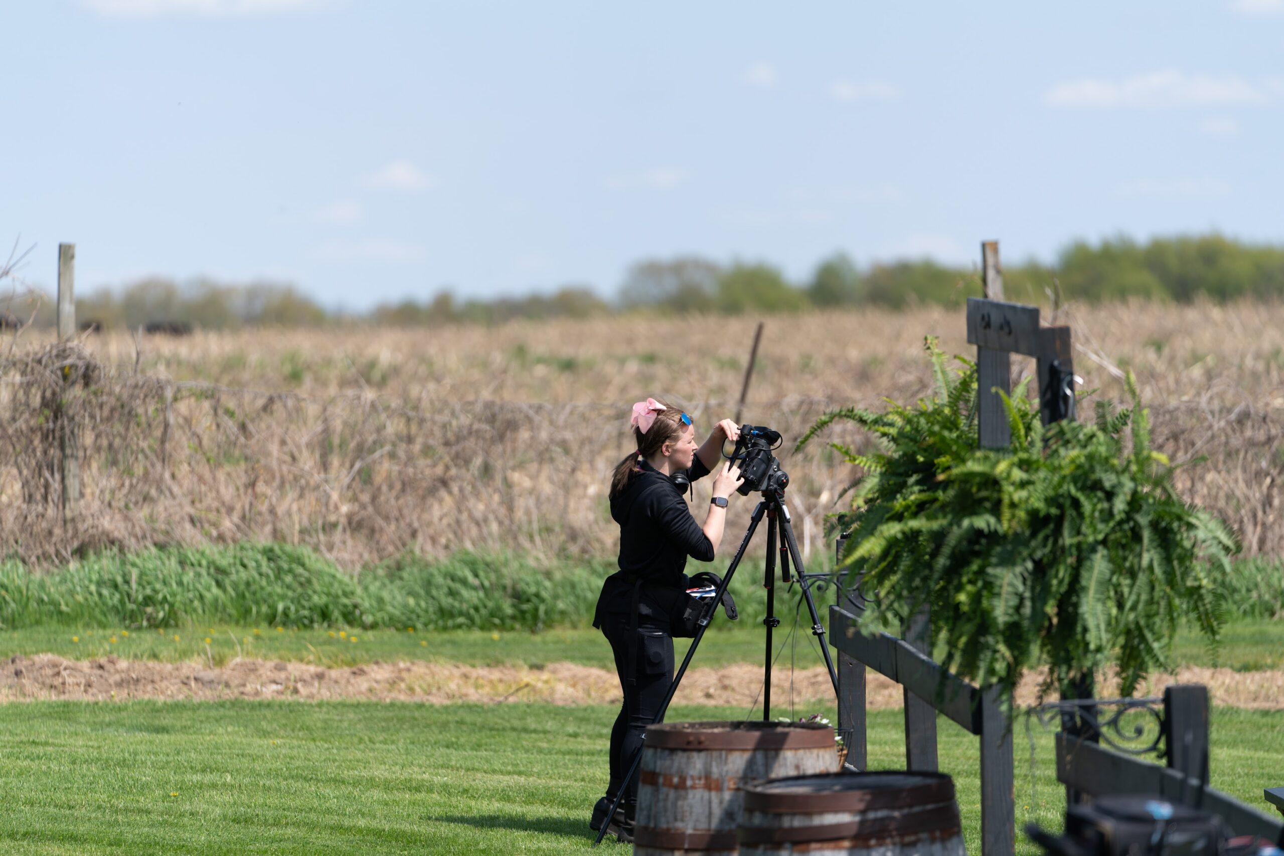 Inspired Video marketing on a field video shoot