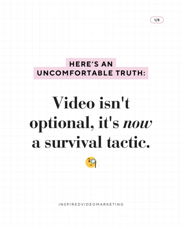 Ouch. That's uncomfortable. 😬

If you're not using video to showcase your business, you're missing out on a huge opportunity to connect with potential customers and grow your brand. People are scrolling faster than ever, and if you're not popping up with something engaging and moving, you're just a thumb-swipe away from being forgotten.

Plus let's be real, watching a quick video is way easier than reading a novel-length post. 

So, if you're ready to ditch the digital dinosaur act and actually get your business seen, comment "VIDEO" below and let's get you started. No more excuses, just straight up, fun, and engaging video content.